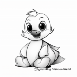 Adorable Baby Paper Duck Coloring Pages 2