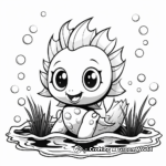 Adorable Baby Sea Monster Coloring Pages for Children 1
