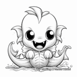 Adorable Baby Sea Monster Coloring Pages for Children 4