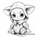 Adorable Baby Yoda Coloring Pages 2