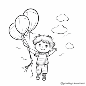 Adorable Balloon Positivity Coloring Pages for Children 2
