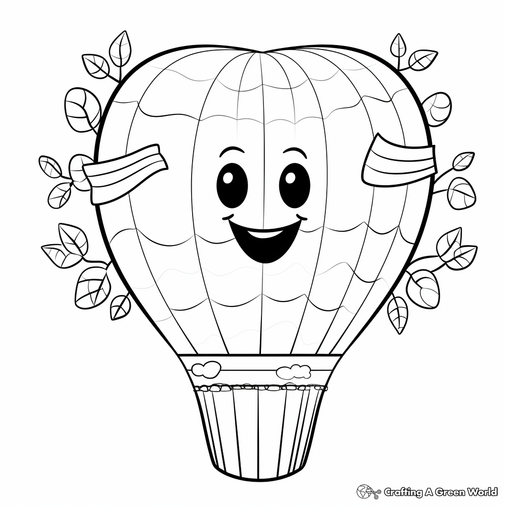Adorable Balloon Positivity Coloring Pages for Children 3