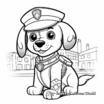 Adorable Beagle Police Dog Coloring Pages 1