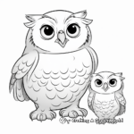 Adorable Owl Chicks Coloring Pages for Children 1