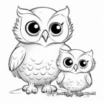 Adorable Owl Chicks Coloring Pages for Children 4