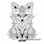 Adult Coloring Pages for Stress Relief with Intricate Fox Designs 1
