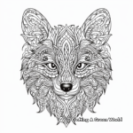 Adult Coloring Pages for Stress Relief with Intricate Fox Designs 2