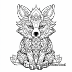 Adult Coloring Pages for Stress Relief with Intricate Fox Designs 3
