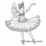 Adult-Focused Intricate Unicorn Ballerina Coloring Pages 1