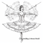 Adult-Focused Intricate Unicorn Ballerina Coloring Pages 2