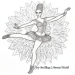 Adult-Focused Intricate Unicorn Ballerina Coloring Pages 3
