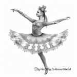 Adult-Focused Intricate Unicorn Ballerina Coloring Pages 4