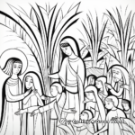 Adult Themed Coloring Pages Depicting Palm Sunday 2