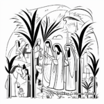 Adult Themed Coloring Pages Depicting Palm Sunday 3