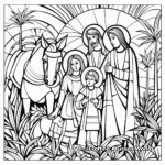 Adult Themed Coloring Pages Depicting Palm Sunday 4