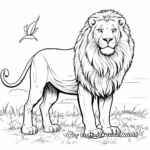 Adventurous African Lion Coloring Pages 2