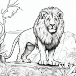 Adventurous African Lion Coloring Pages 3