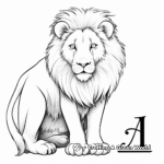 Adventurous African Lion Coloring Pages 4