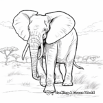 African Elephant's Natural Habitat Coloring Pages 3