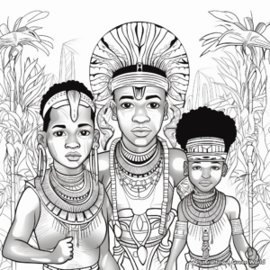 African Mythology and Folklore Coloring Pages 1