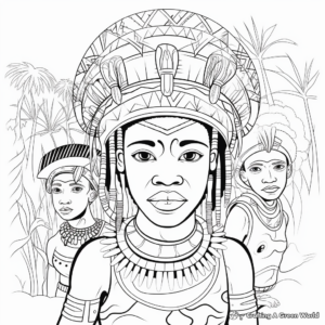African Mythology and Folklore Coloring Pages 2