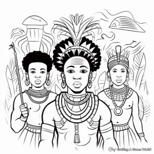 African Mythology and Folklore Coloring Pages 4