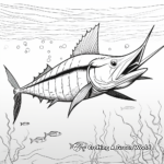 Agile Blue Marlin Coloring Pages 1