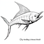 Agile Blue Marlin Coloring Pages 3