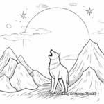 Alpha Wolf Leading the Pack and Howling at the Moon Coloring Pages 4