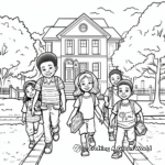 Alumni Returning to School Homecoming Coloring Pages 1