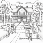 Alumni Returning to School Homecoming Coloring Pages 2