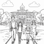 Alumni Returning to School Homecoming Coloring Pages 4