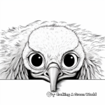 Amusing Ostrich Hiding Head Coloring Pages 2