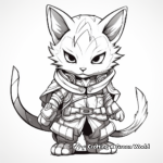 Anime Inspired Cat Ninja Coloring Pages 1