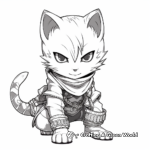 Anime Inspired Cat Ninja Coloring Pages 2