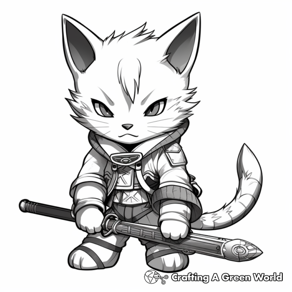 Cat Ninja Coloring Pages - Free &amp; Printable!
