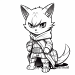 Anime Inspired Cat Ninja Coloring Pages 4