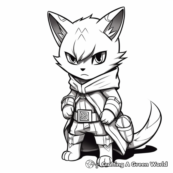Cat Ninja Coloring Pages - Free &amp; Printable!