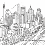 Architectural Skyscraper City Coloring Pages 2