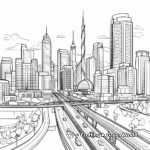 Architectural Skyscraper City Coloring Pages 3