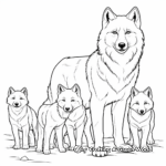 Arctic Wolf Pack Coloring Pages 1