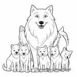 Arctic Wolf Pack Coloring Pages 2