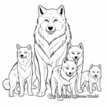Arctic Wolf Pack Coloring Pages 3