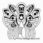 Art Deco Peacock Coloring Pages 3