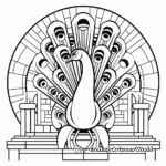 Art Deco Peacock Coloring Pages 4