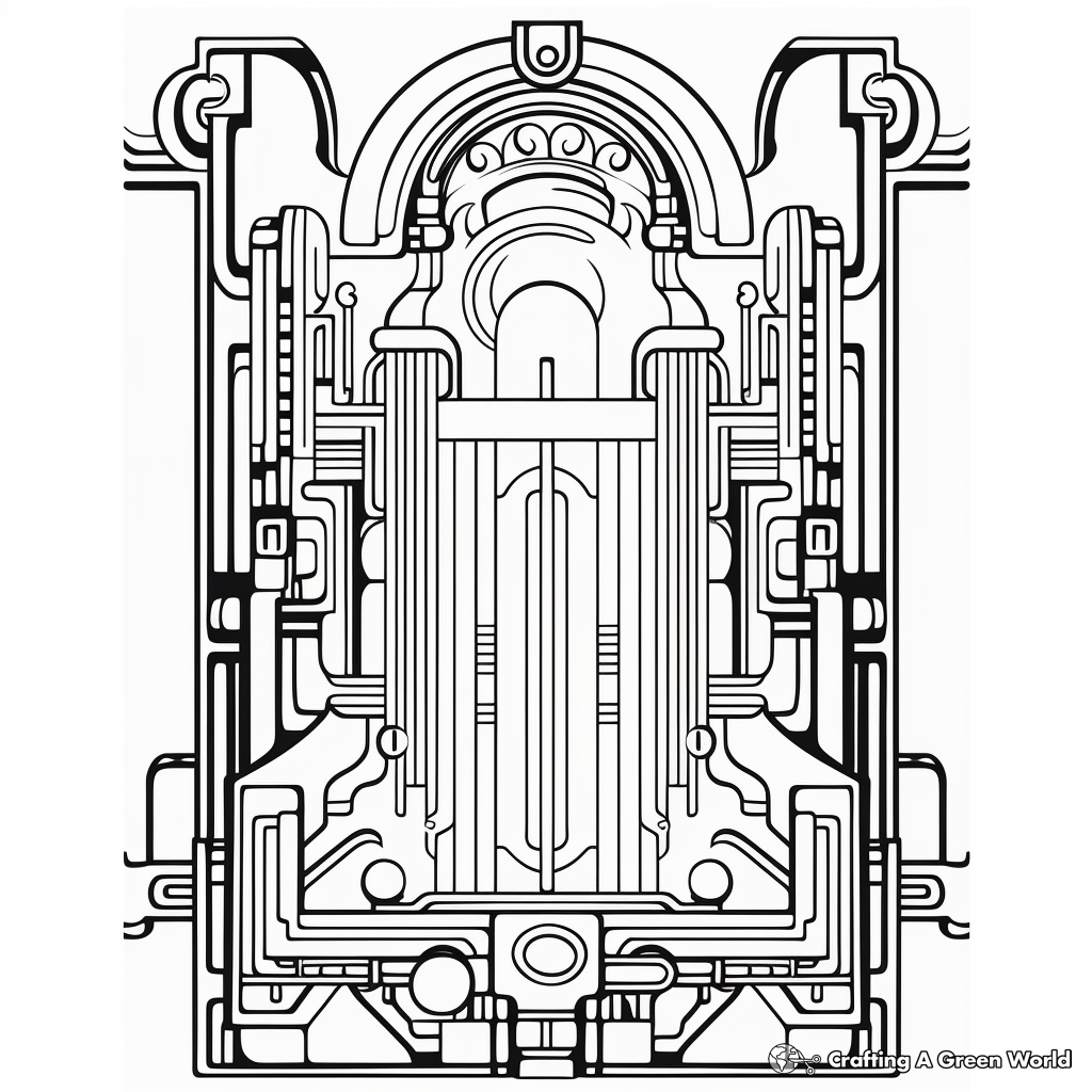 Art Deco Style Binder Cover Coloring Pages 2