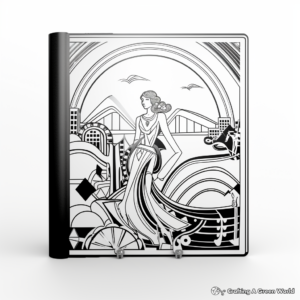 Art Deco Style Binder Cover Coloring Pages 4