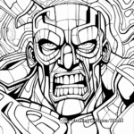 Artist-Inspired Abstract Hulk Coloring Pages 4