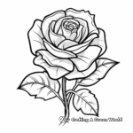 Artist Inspired: Abstract Rose Concept Coloring Pages 2