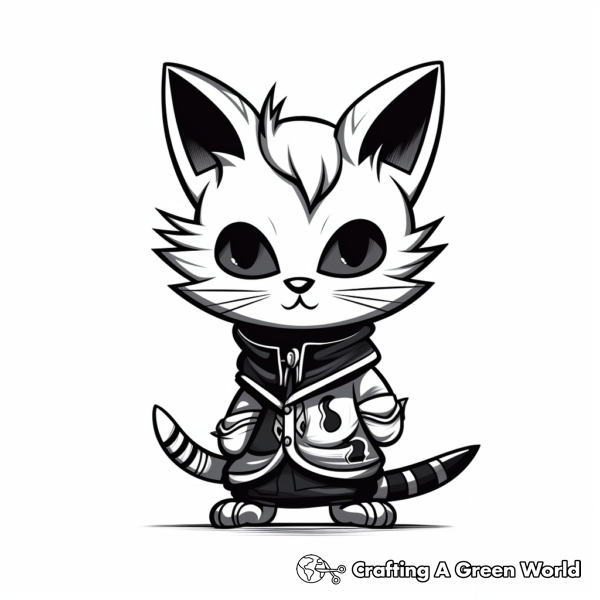 Cat Ninja Coloring Pages - Free &amp; Printable!